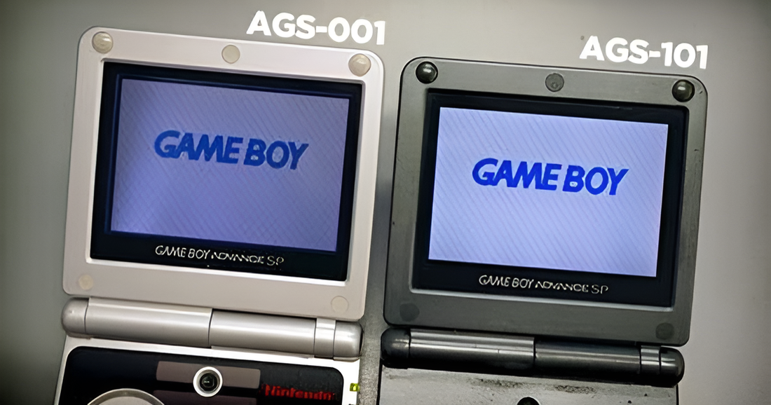 Gameboy advance SP 101 vs. 001