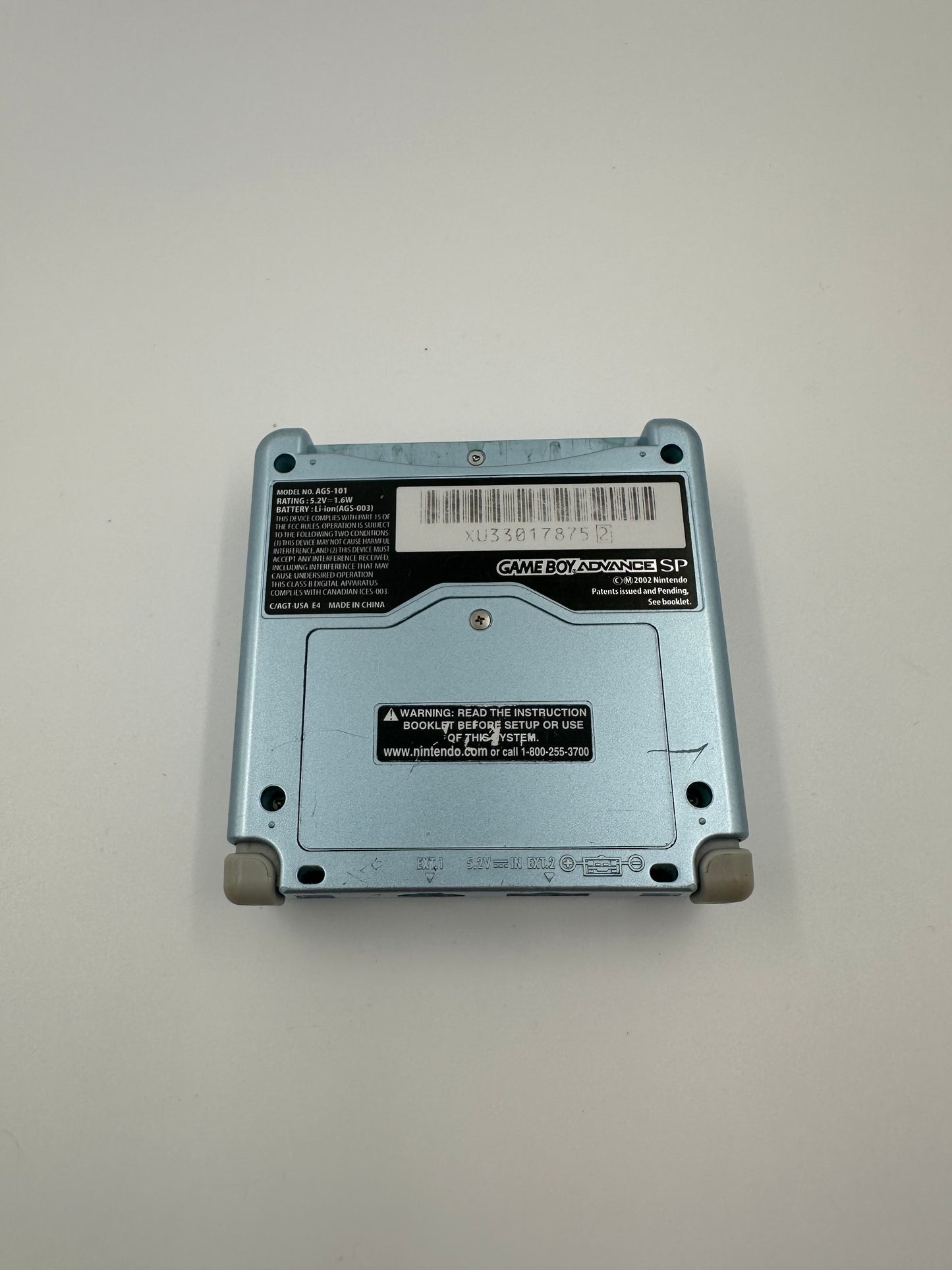 Game Boy Advance SP AGS101 (2003, Pearl Blue)