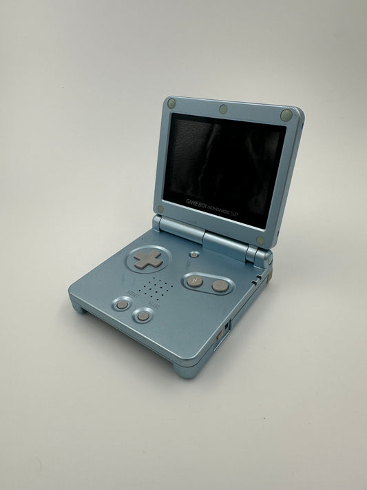 Game Boy Advance SP AGS101 (2003, Pearl Blue)
